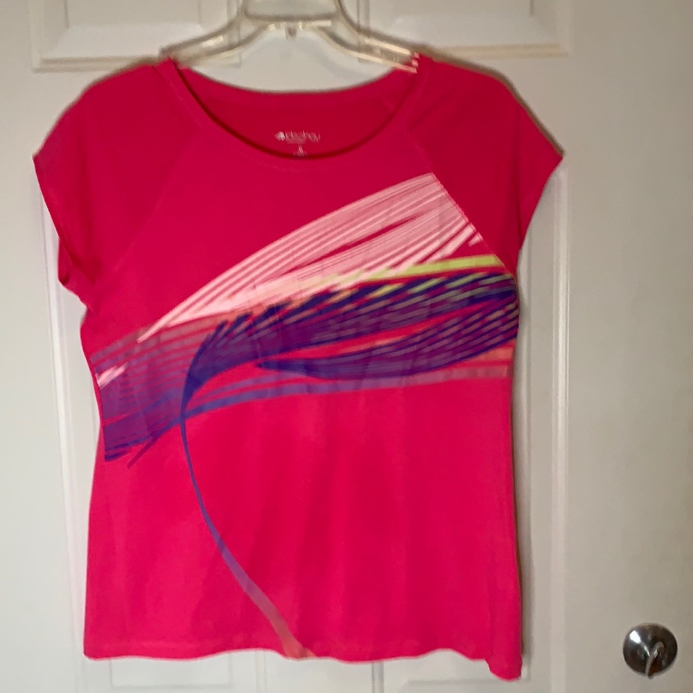 Ideology workout top in bright pink size XL